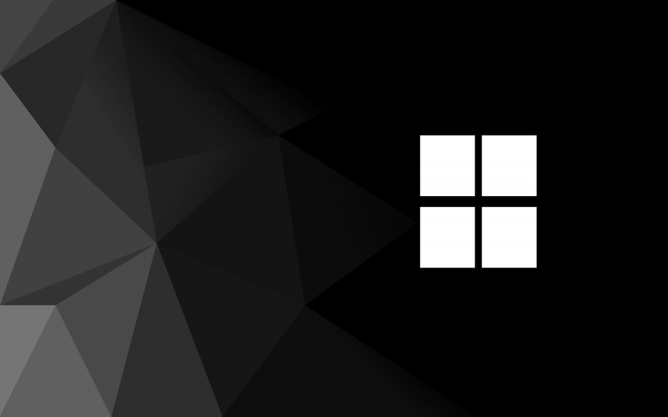 Download Windows 11 Minimalist Polygon Logo HD Wallpaper wallpaper