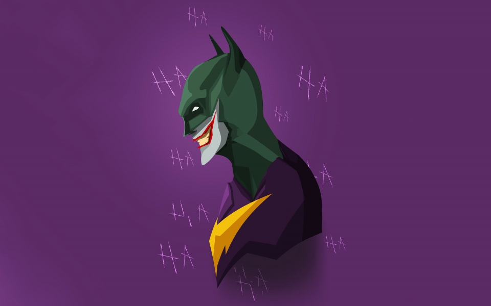 Download Clash of Icons Joker X Batman Minimal HD Wallpaper wallpaper