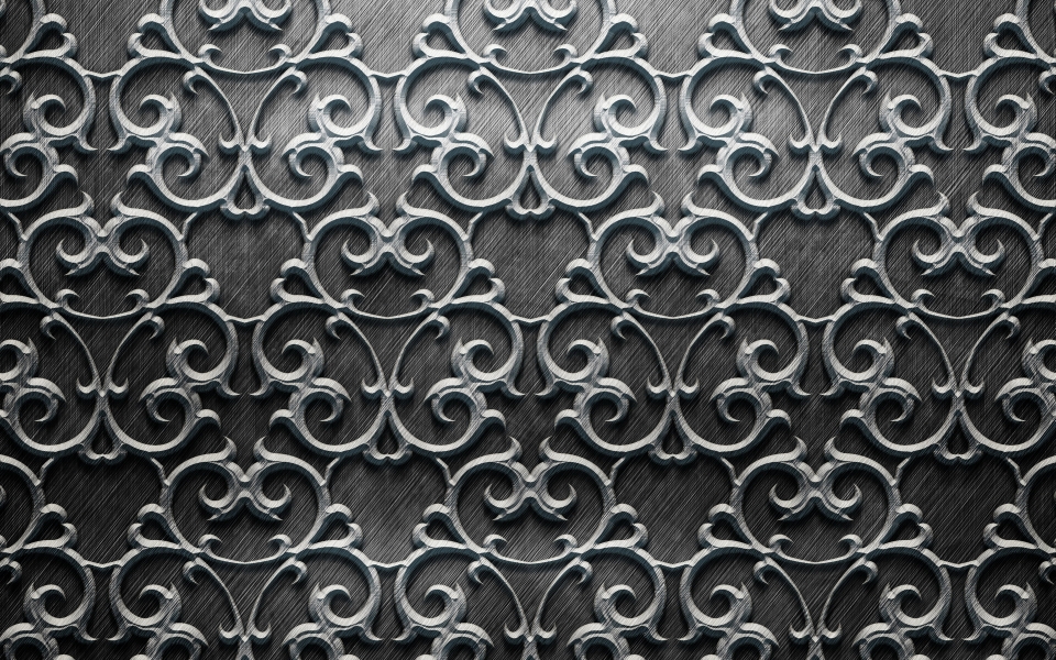 Download Elegant Metallic Floral Patterns Silver Metal Background HD Wallpaper wallpaper