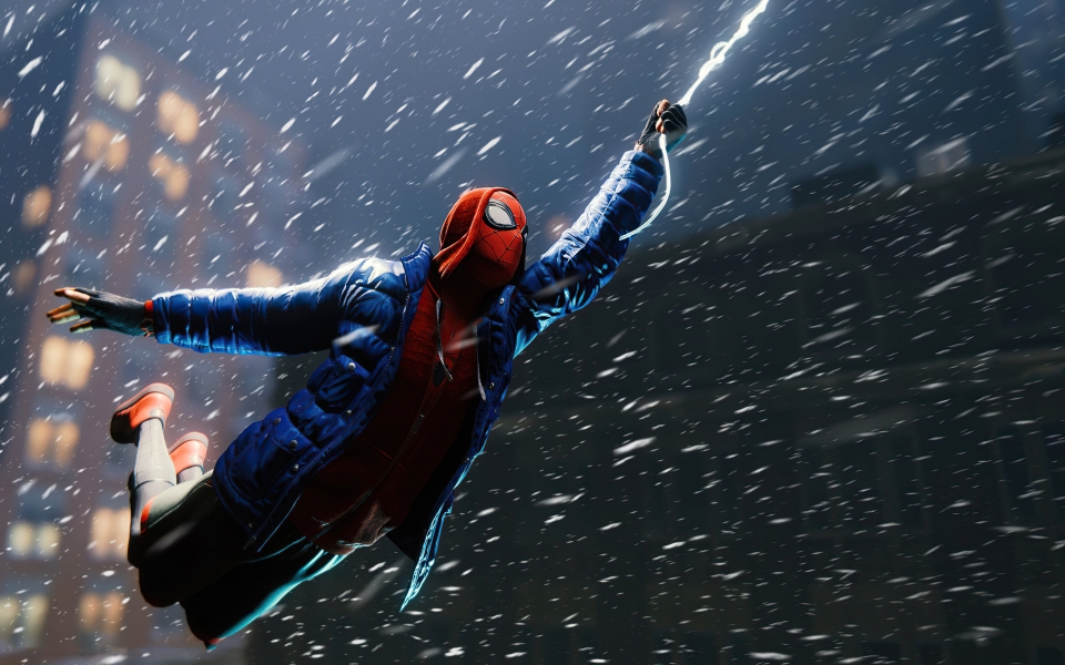 Download Flying Miles Morales Marvel's Spider-Man HD Wallpaper wallpaper
