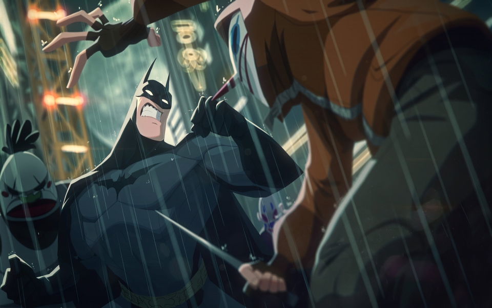 Download Heroic Vigilante Batman Fighting HD Wallpaper for macbook wallpaper