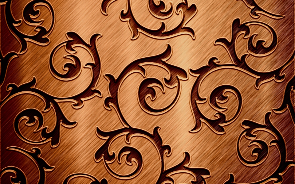 Download Metal Floral Patterns Bronze Textures HD Wallpaper wallpaper