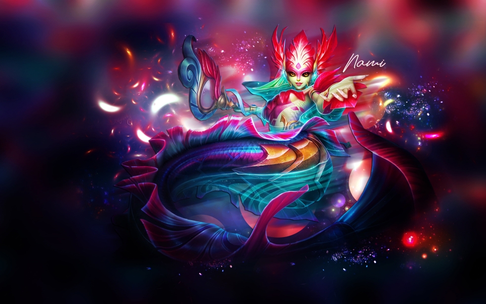 Download Nami The MOBA Warrior from League of Legends in HD Wallpaper wallpaper