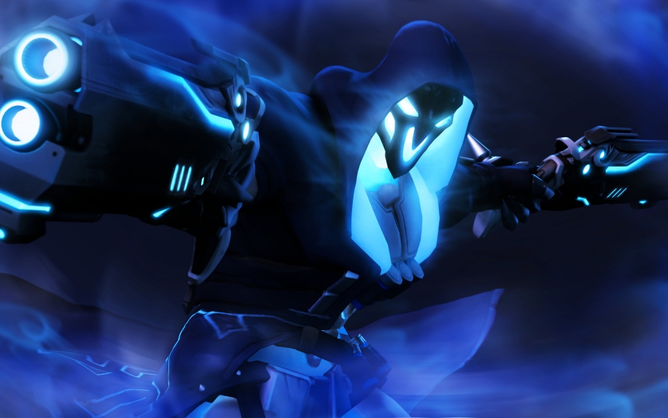 Download Reaper Cyber Warrior of Darkness Overwatch HD Wallpaper wallpaper