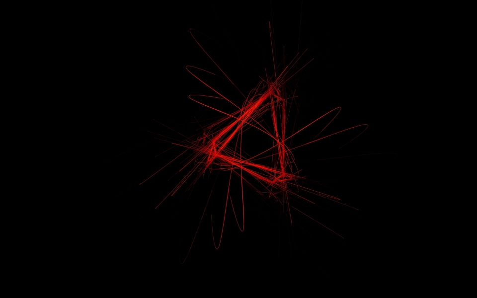 Download Red Triangle Ultra: Abstract Artistic HD Wallpaper with Black Background wallpaper