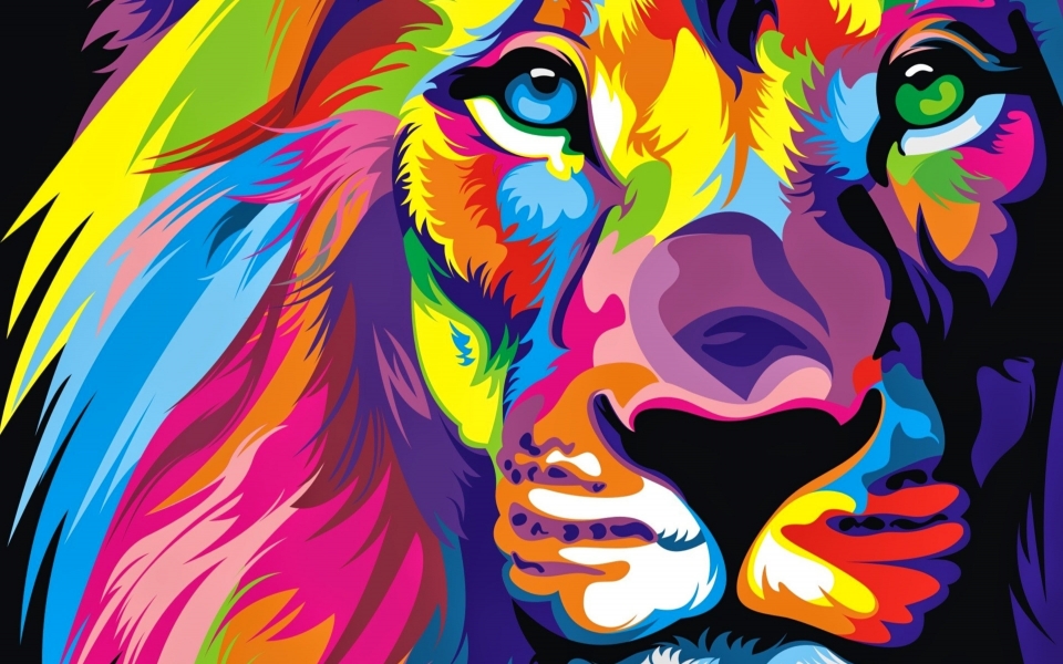 Download Roaring Majesty Lion Creative HD Wallpaper for Art Enthusiasts wallpaper