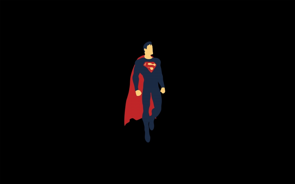 Download Superman Minimalism Superhero in HD Wallpaper wallpaper