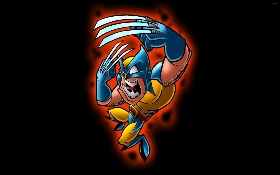 Download Wolverine Minimal Art Funny Playful Superhero Minimalist Artwork HD Wallpaper wallpaper