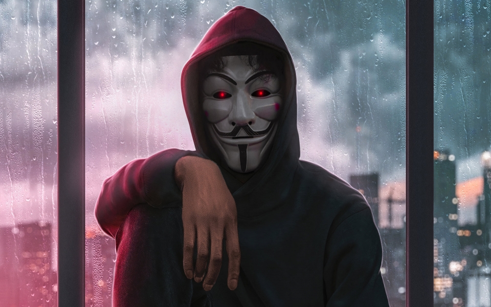 Download Anonymous Mask Man HD Wallpaper for macbook wallpaper
