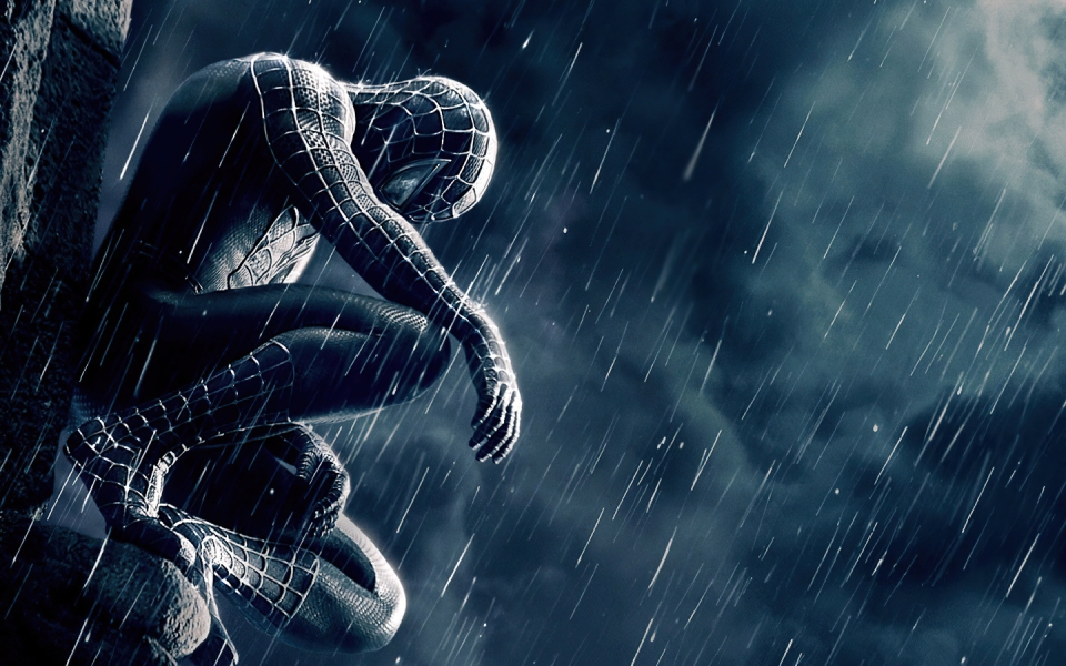 Download Black Spider-Man HD Wallpaper for macbook wallpaper