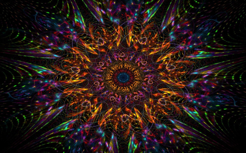 Download Colorful Mandala Tangled Abstraction HD Wallpaper wallpaper