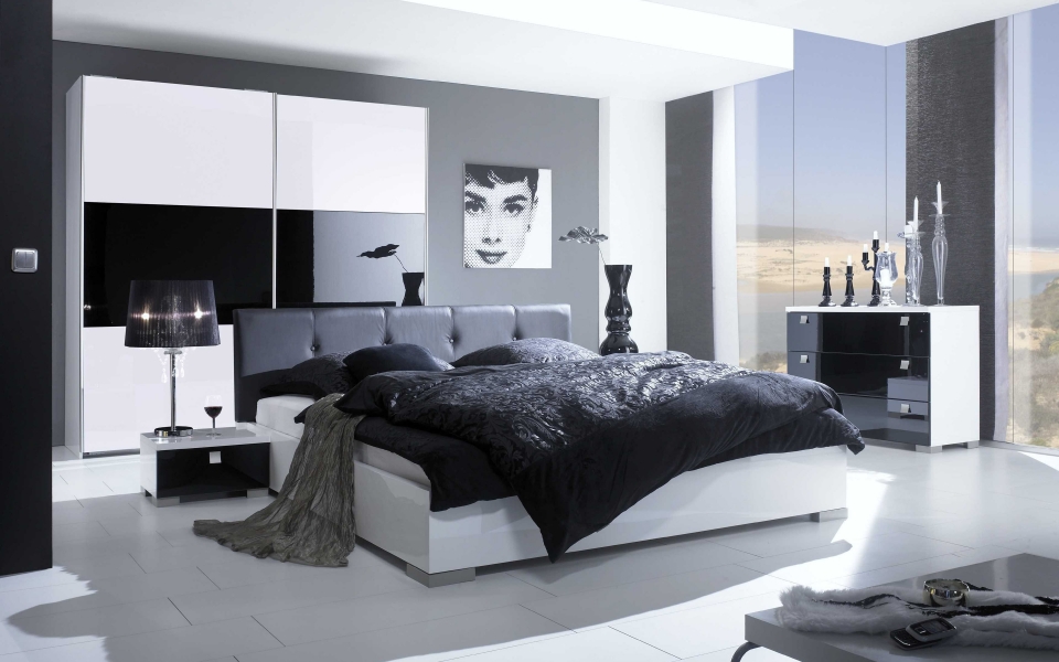 Download Contemporary Serenity White and Black Interior HD Wallpaper wallpaper