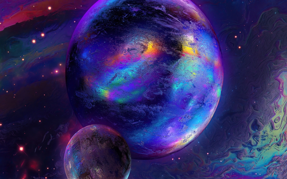 Download Cosmonaut Planet Journey through the Digital Universe HD Wallpaper wallpaper