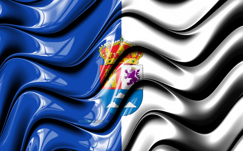 Download Flag of Las Palmas 3D Art HD Wallpaper Representing Spanish Provinces wallpaper