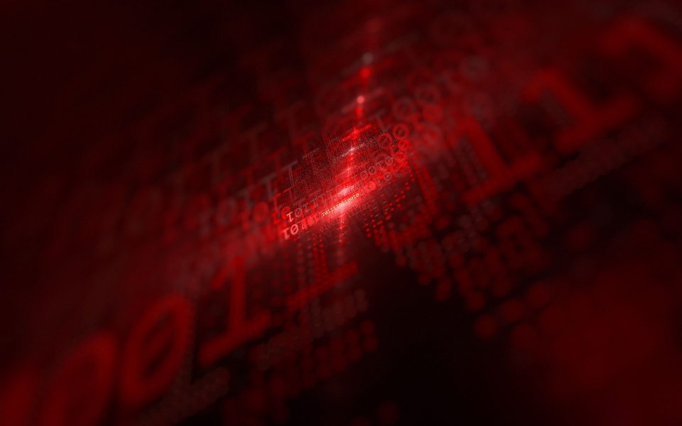 Download Glowing Matrix of Red Numbers Dynamic Code-inspired HD Wallpaper wallpaper
