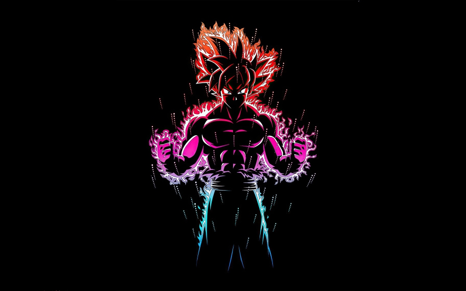 Download Goku's Blazing Power Dragon Ball Z Ultra Instinct Fire wallpaper