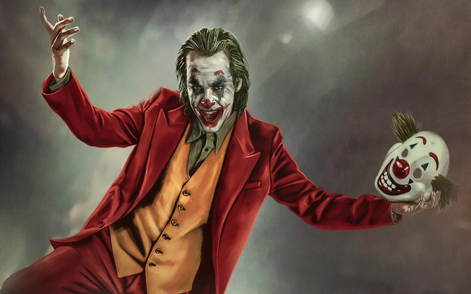 Download Joker Artwork Smiling Mask HD Wallpaper wallpaper