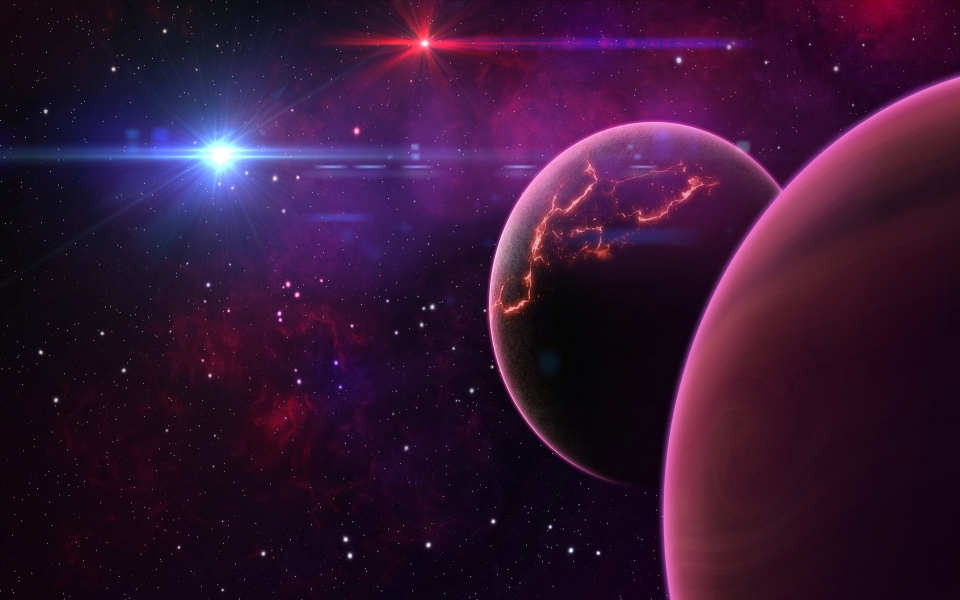 Download New Planet Universe HD Wallpaper of Digital Artwork wallpaper