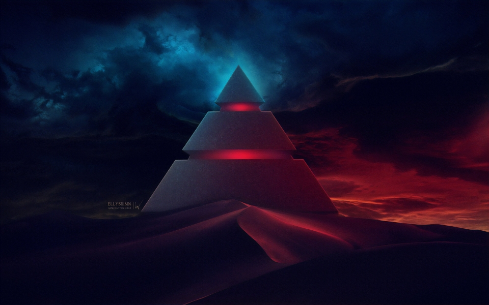 Download Pyramid Digital Art Artist's Masterpiece HD Wallpaper wallpaper