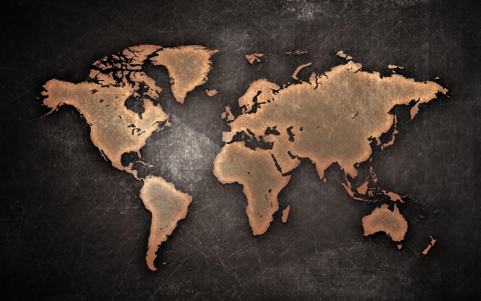 Download Rusty Metal World Map A Creative Concept for Artwork and HD Wallpaper wallpaper