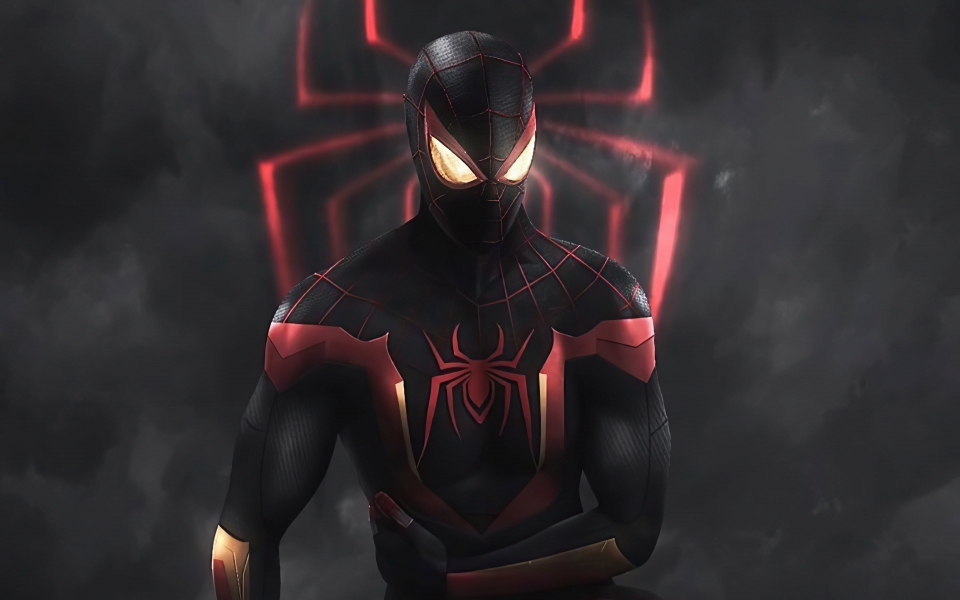 Download Spider-Man Red Suit Artwork HD Wallpaper Unleash the Superhero Within wallpaper