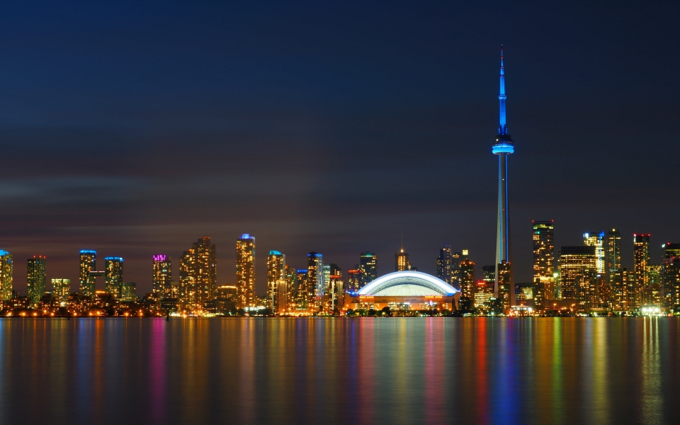 Download Toronto CN Tower Captivating Nightscapes and Skyscrapers HD Wallpaper wallpaper