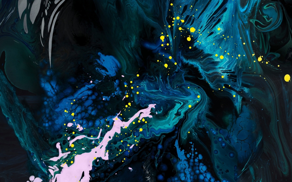 Download Abstract Liquid in Dark Blue Apple iPad HD Wallpaper wallpaper