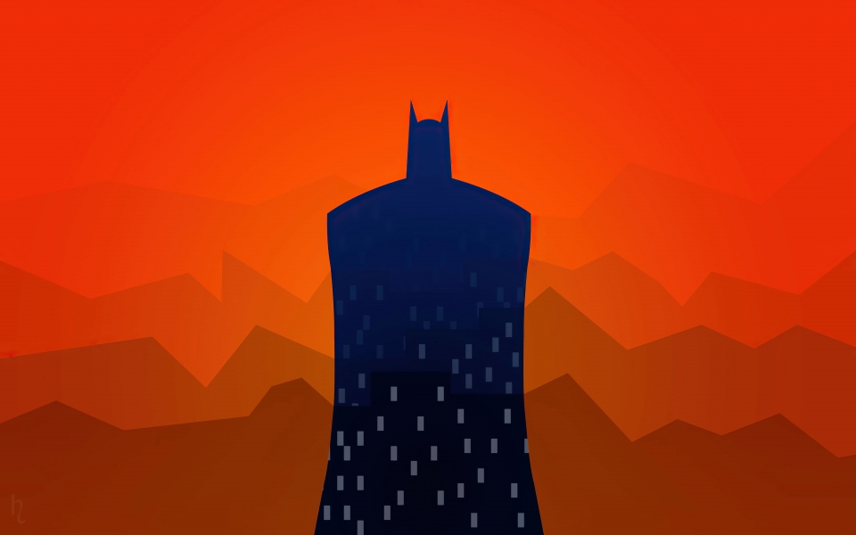 Download Batman Red HD Superhero Artwork Wallpaper wallpaper