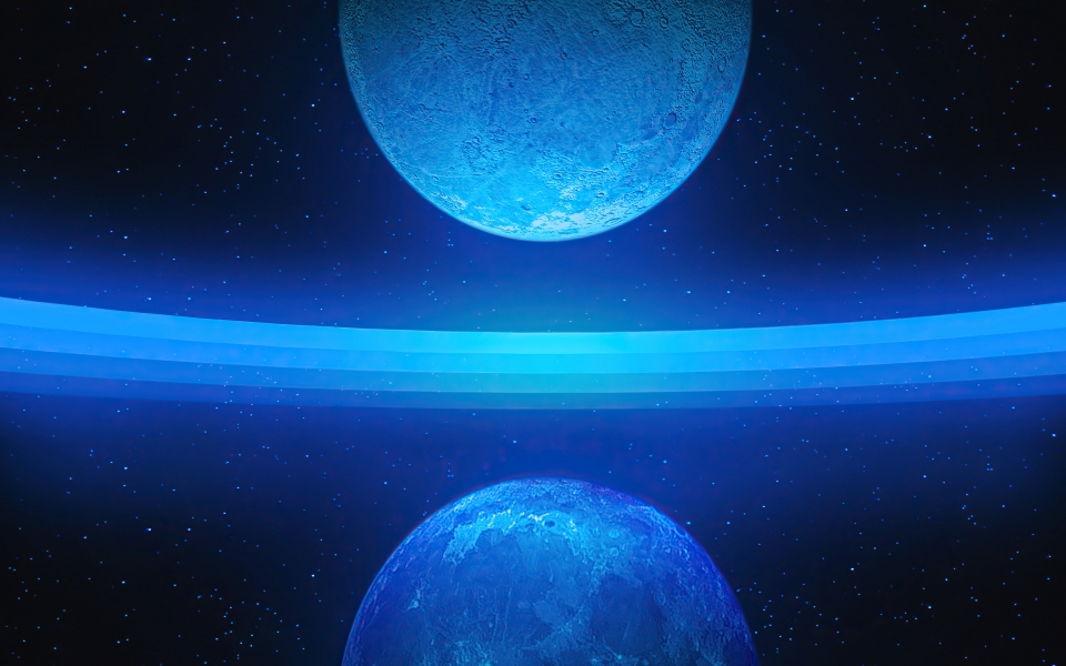 Download Breathtaking Two Planets HD Wallpaper wallpaper