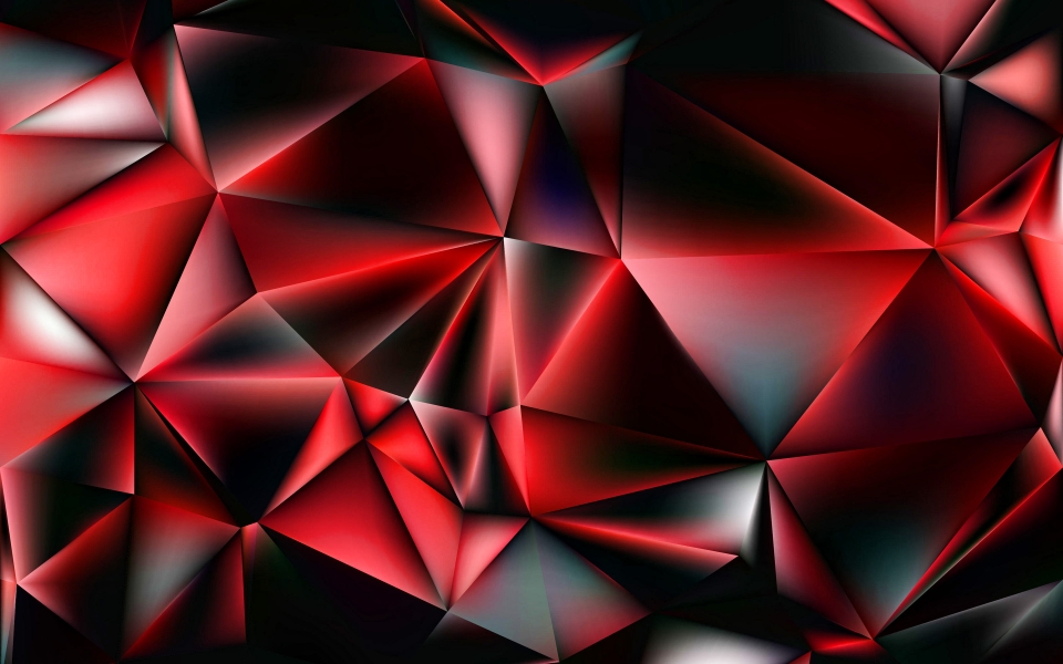 Download Crimson Crystalverse Red 3D Low Poly Abstract Art HD Wallpaper wallpaper