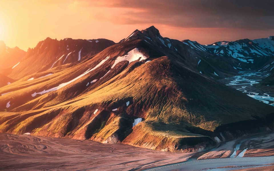 Download Iceland Sunset HD 4K Wallpaper wallpaper