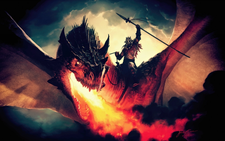 Download Magic The Gathering Arena Dragon Concept Art HD Wallpaper wallpaper