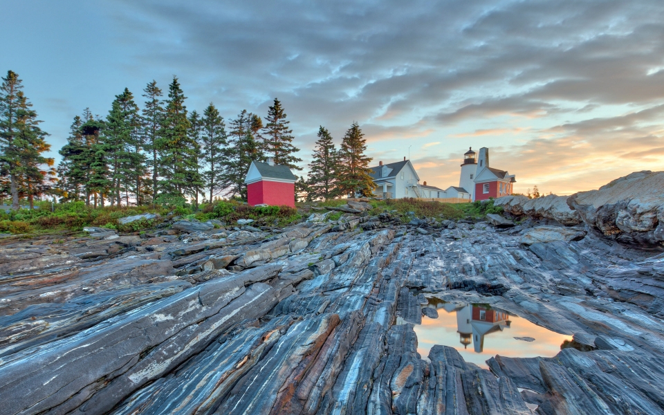 Download Pemaquid Lighthouse Maine Scenic Beauty from Bing HD Wallpaper wallpaper