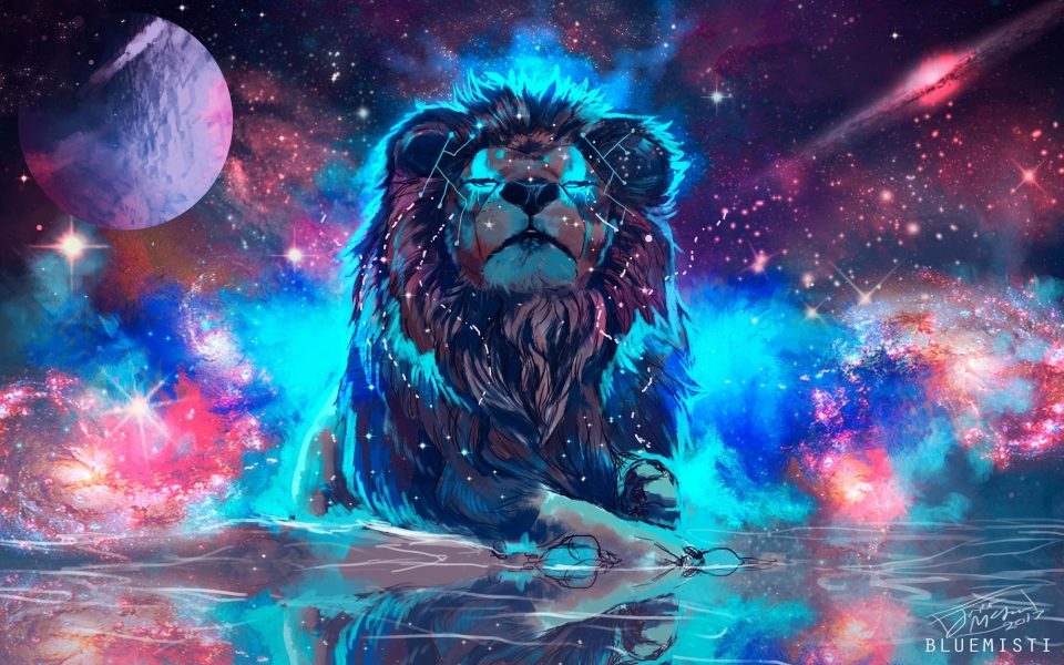 Download Stunning Colorful Lion HD Wallpaper for macbook wallpaper