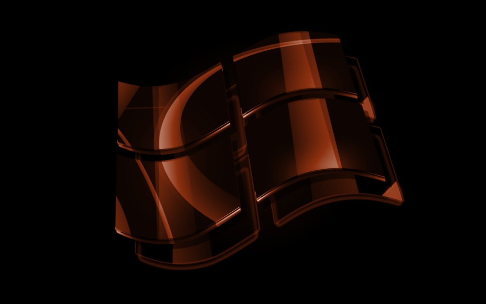 Download Windows Brown Logo OS Creative 3D HD Wallpaper wallpaper