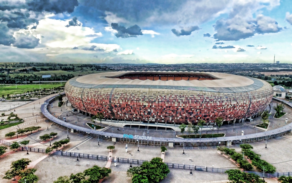 Download Aerial Splendour FNB Stadium HD Wallpaper of Johannesburgs Football Icon wallpaper