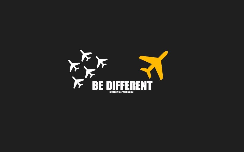 Download Be Different Airplanes Motivational 4K 5K 6K 7K 8K Wallpaper wallpaper