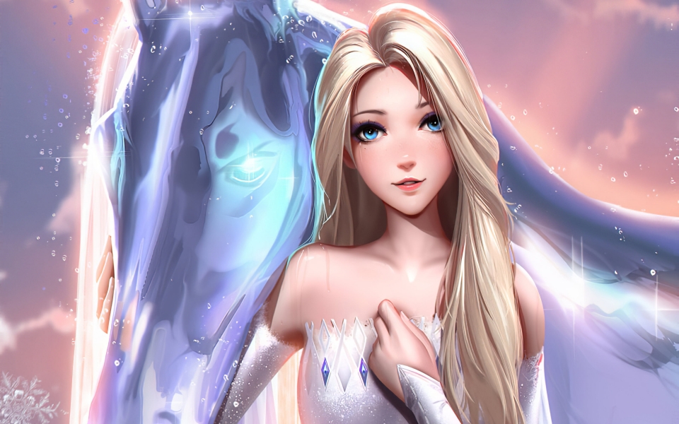 Download Elsa from Frozen 2 HD Wallpaper of the Enchanting Ice Queen wallpaper