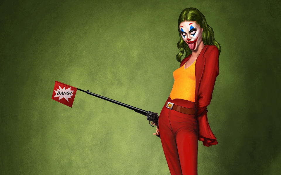 Download Joker Lady Supervillain Artwork HD 4K 10K 15K 20K Wallpaper wallpaper