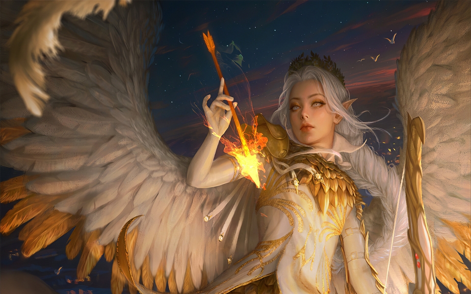 Download Keyria Amaryth Angelic Fantasy Artwork HD Wallpaper for Art Enthusiasts wallpaper