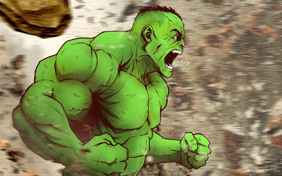 Download Mighty Hulk Masterpiece Superheroic Digital Art for Your HD Wallpaper wallpaper