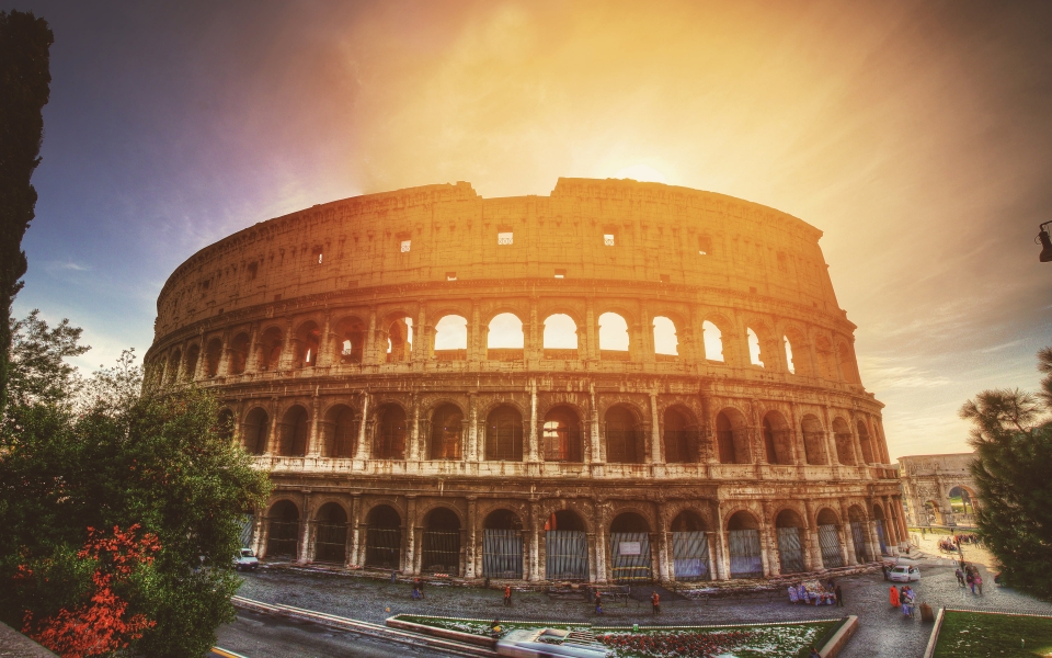 Download Sunset Spectacle Colosseum Italian 1680×1050 1280×800 and 1024×768 HD Wallpaper wallpaper