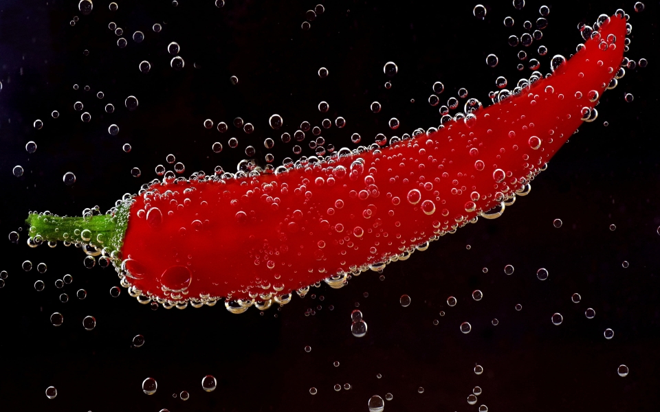 Download Red Pepper Paprika Close Up Underwater 4K 5K 6K HD Wallpaper wallpaper