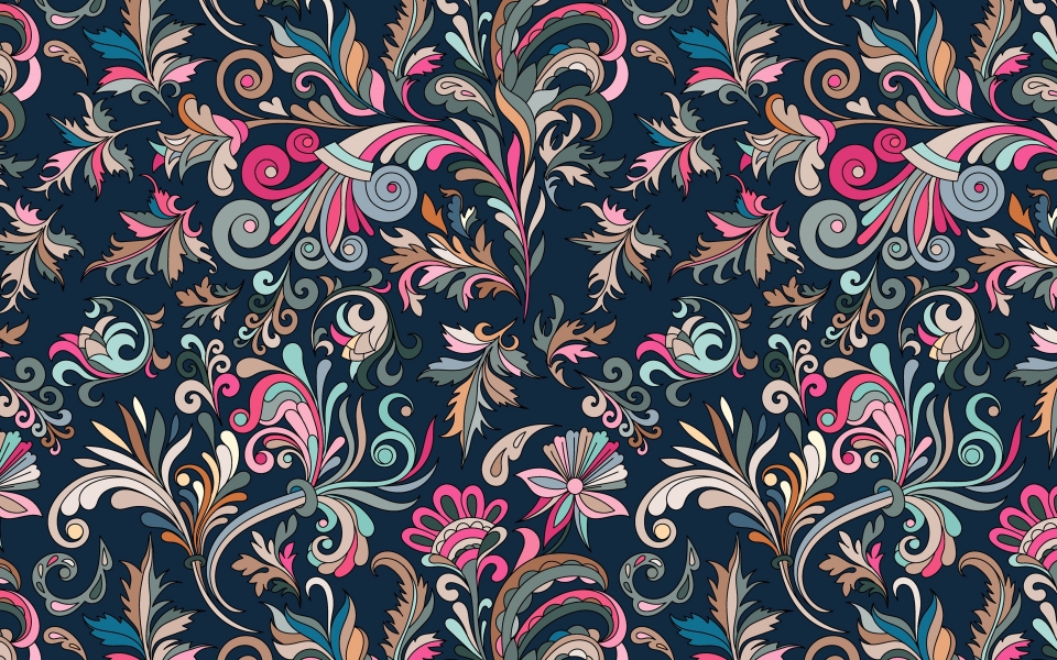 Download Colorful Floral Patterns HD Wallpaper wallpaper