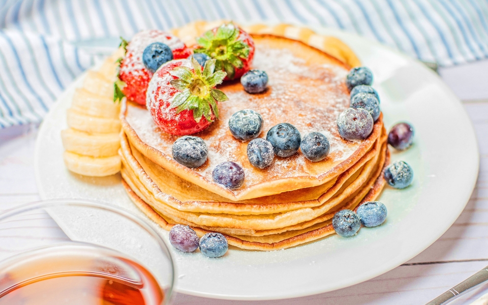 Download Pancakes Fresh Berries Fruits HD Wallpaper 2024 wallpaper