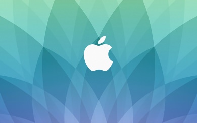 Apple Logo On Blue Petals