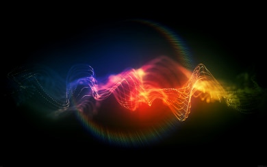 Awesome Multicolored Light Wave Pattern