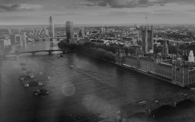 Black and White View of London