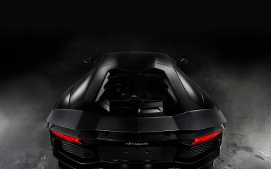 Black Lamborghini Aventador Car