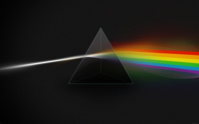 Black Triangle Colorful Lines